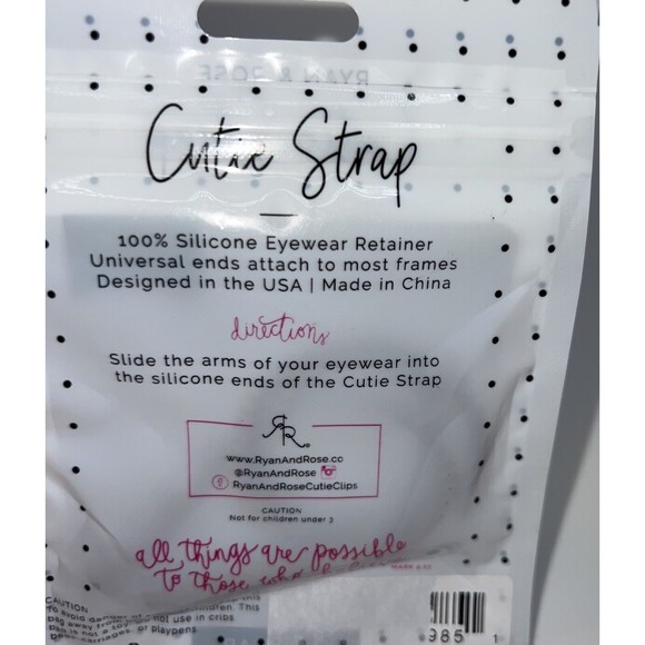 NEW Ryan & Rose Cutie Eyewear Retainer Silicone Eyeglasses Holder - Picture 3 of 3